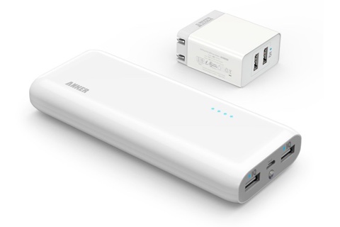 Anker Astro E5 第2世代 16000mAh モバイルバッテリー＆Anker 20W 2ポート USB急速充電器 充電セット