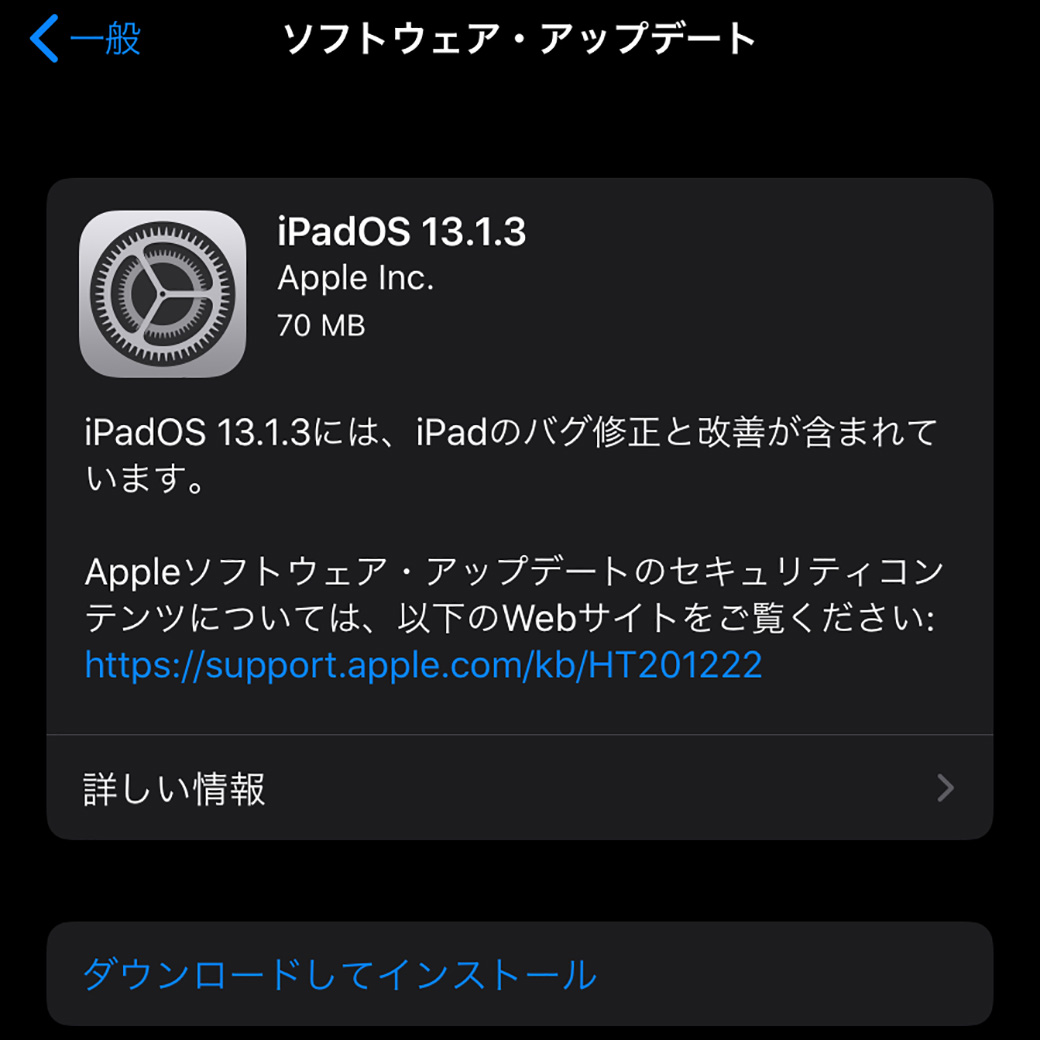 iPadOS 13.1.3